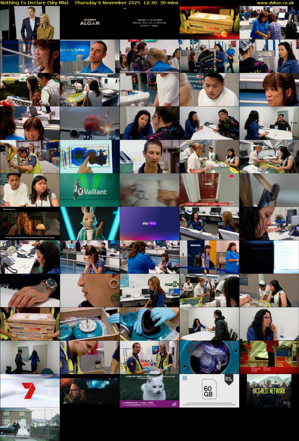 Nothing To Declare (Sky Mix) Thursday 6 November 2025 12:30 - 13:00