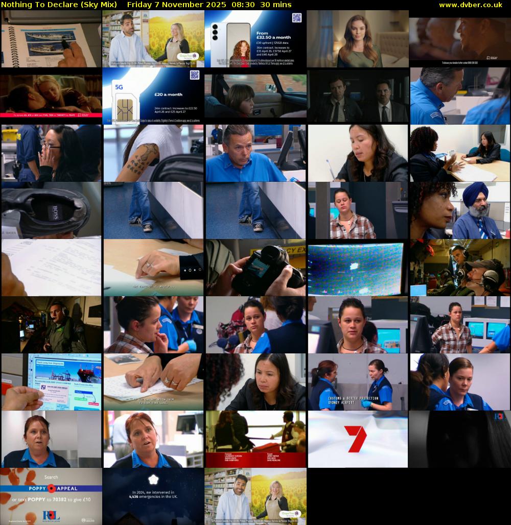 Nothing To Declare (Sky Mix) Friday 7 November 2025 08:30 - 09:00