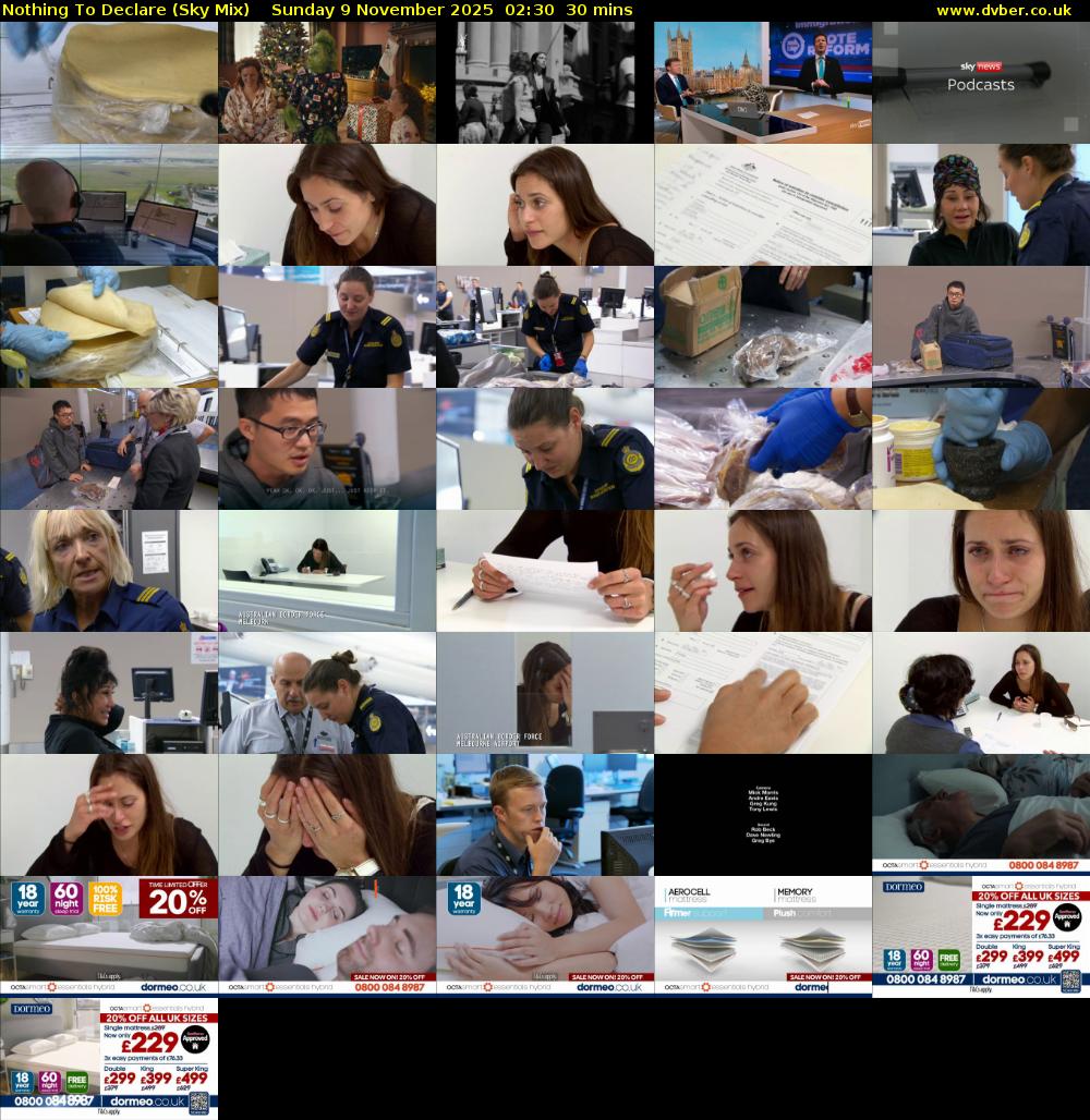 Nothing To Declare (Sky Mix) Sunday 9 November 2025 02:30 - 03:00