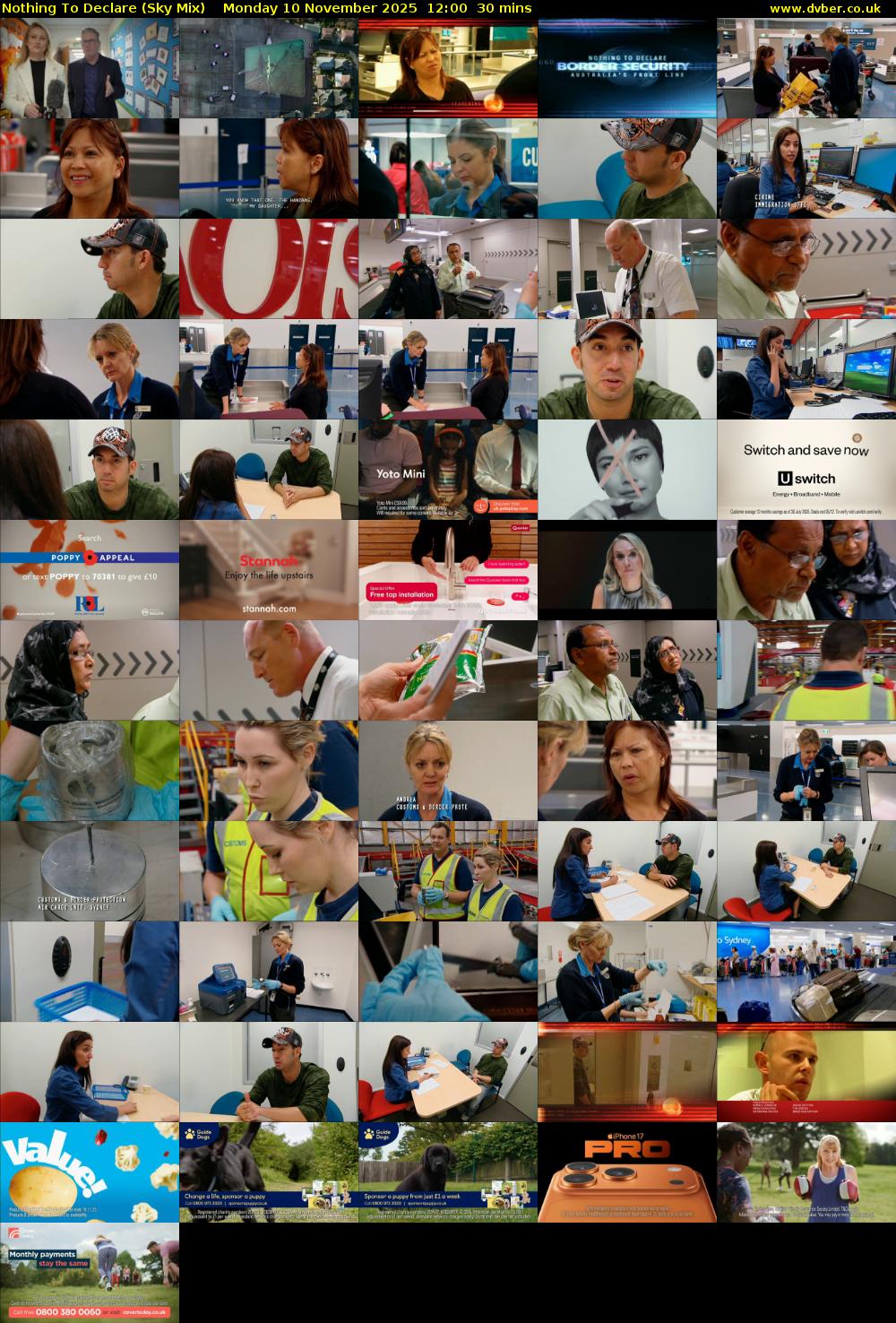 Nothing To Declare (Sky Mix) Monday 10 November 2025 12:00 - 12:30