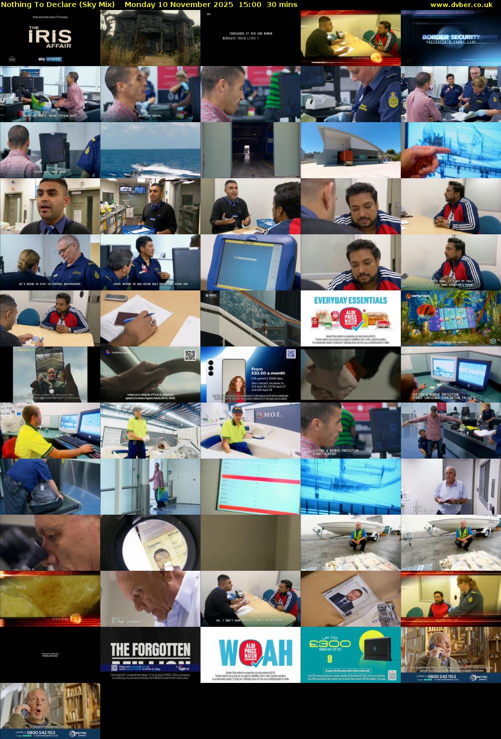 Nothing To Declare (Sky Mix) Monday 10 November 2025 15:00 - 15:30