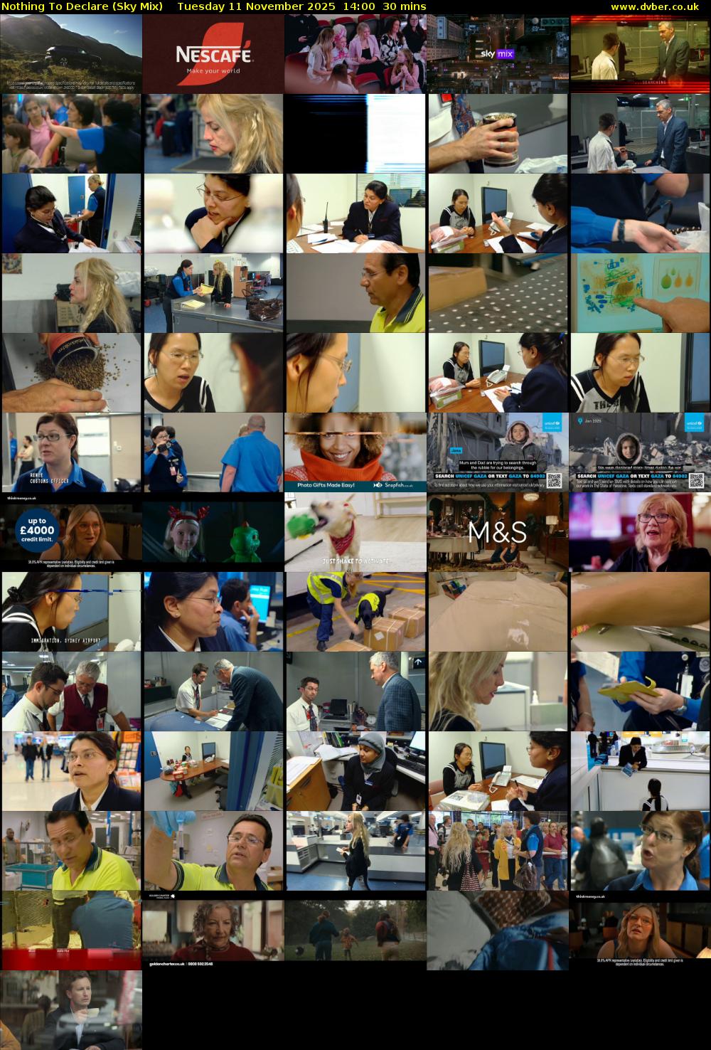 Nothing To Declare (Sky Mix) Tuesday 11 November 2025 14:00 - 14:30