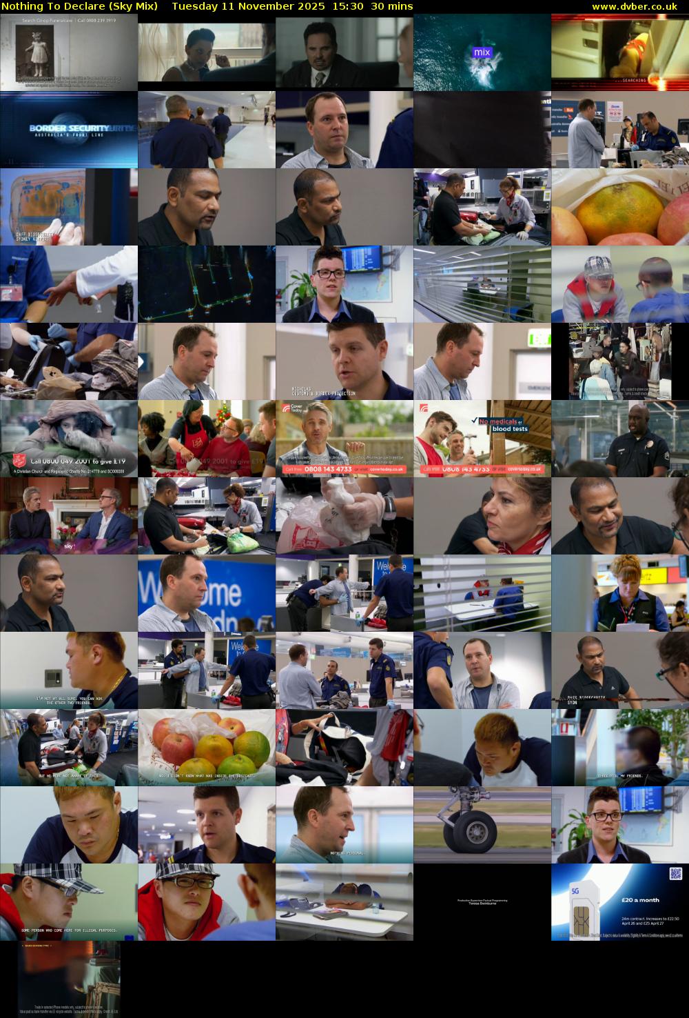 Nothing To Declare (Sky Mix) Tuesday 11 November 2025 15:30 - 16:00