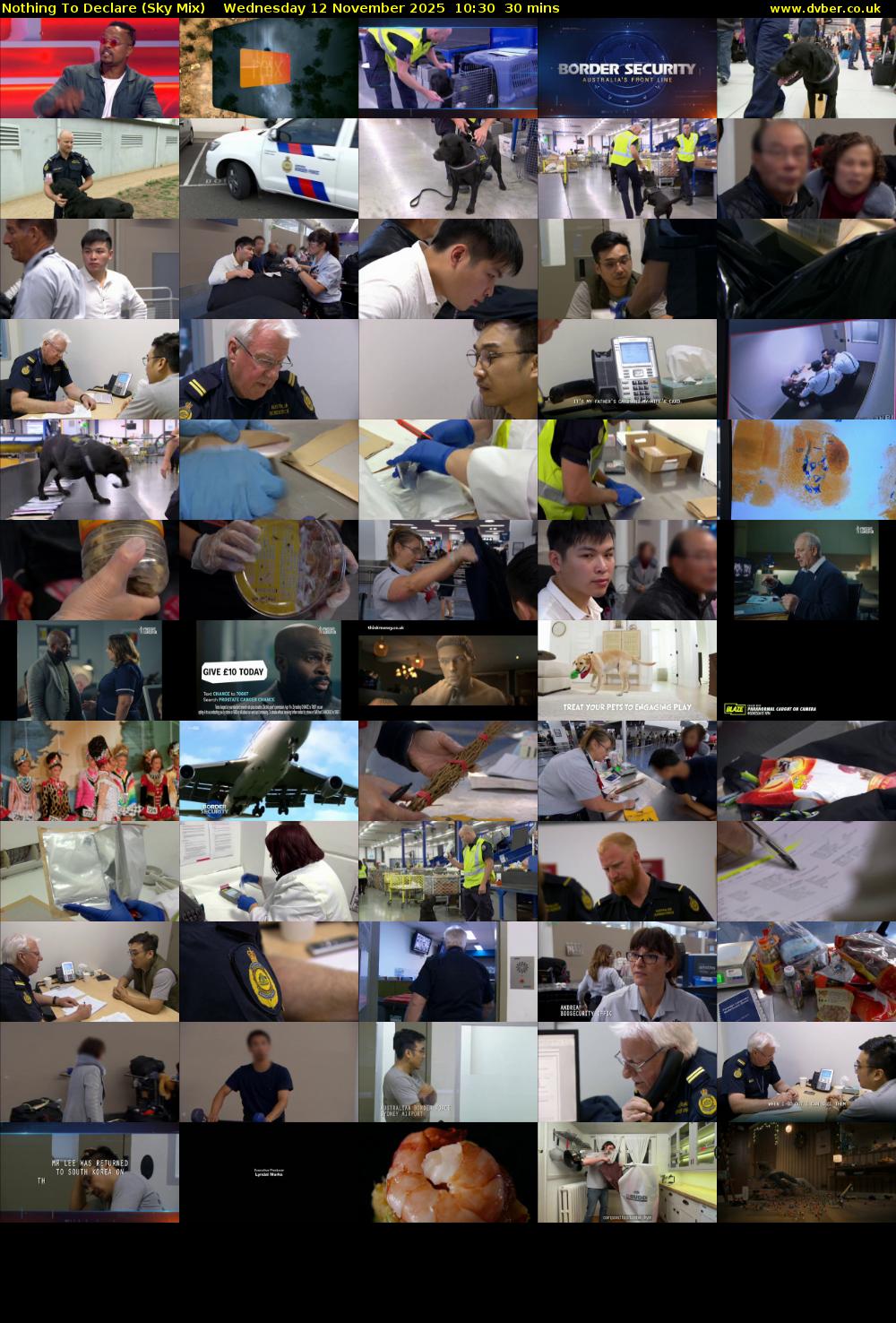 Nothing To Declare (Sky Mix) Wednesday 12 November 2025 10:30 - 11:00