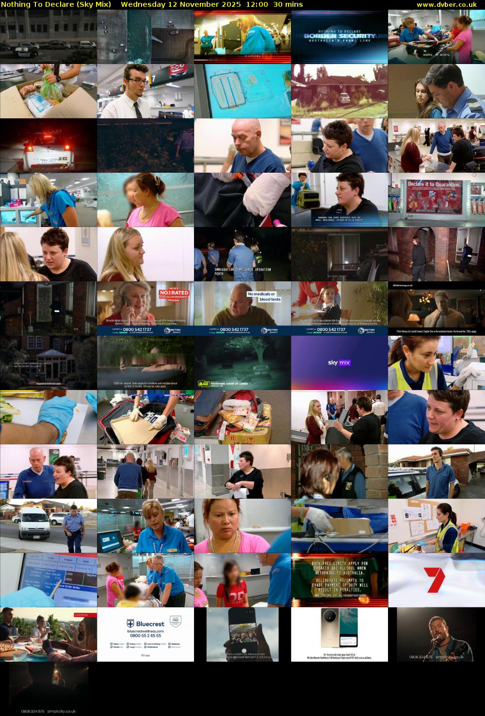 Nothing To Declare (Sky Mix) Wednesday 12 November 2025 12:00 - 12:30