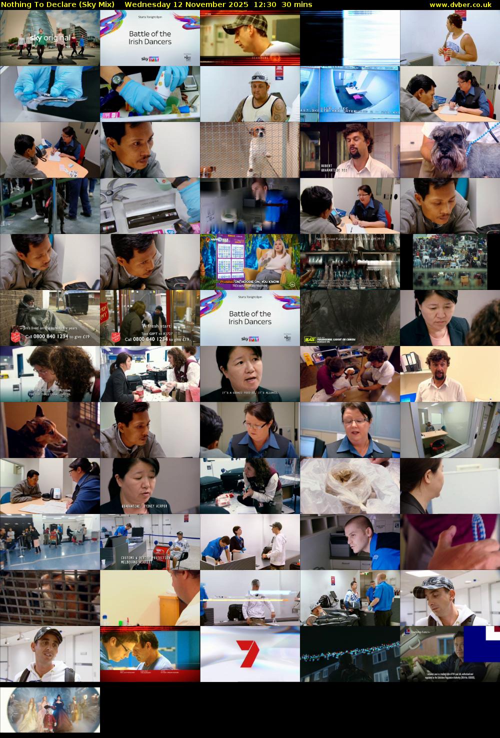 Nothing To Declare (Sky Mix) Wednesday 12 November 2025 12:30 - 13:00