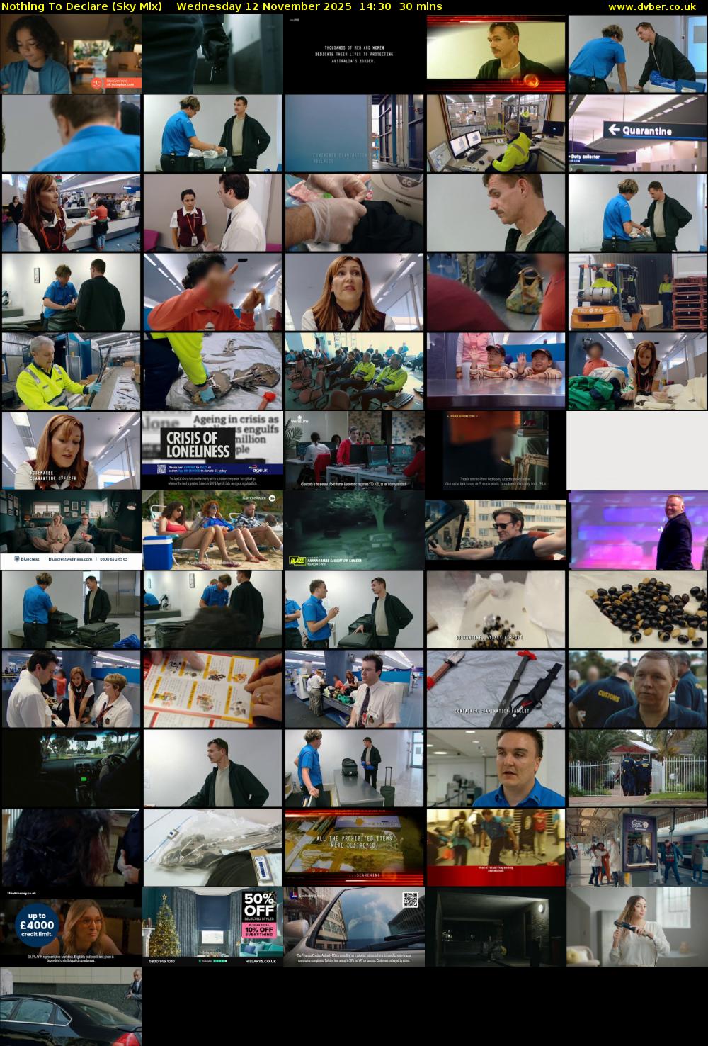 Nothing To Declare (Sky Mix) Wednesday 12 November 2025 14:30 - 15:00