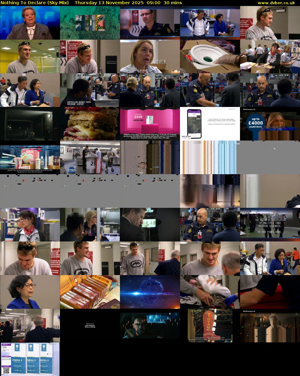 Nothing To Declare (Sky Mix) Thursday 13 November 2025 09:00 - 09:30