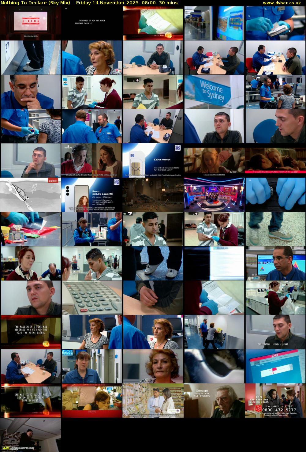 Nothing To Declare (Sky Mix) Friday 14 November 2025 08:00 - 08:30