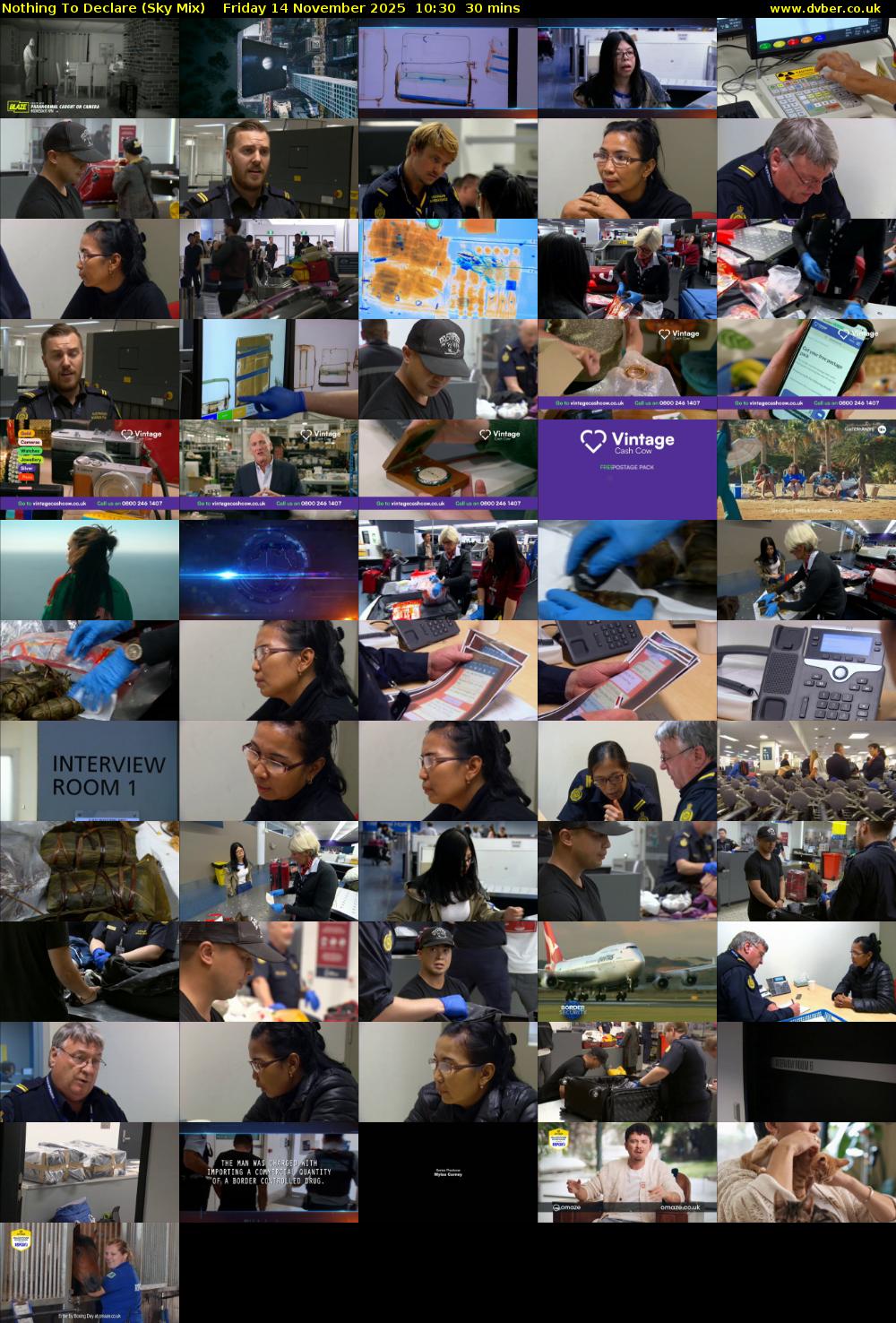 Nothing To Declare (Sky Mix) Friday 14 November 2025 10:30 - 11:00