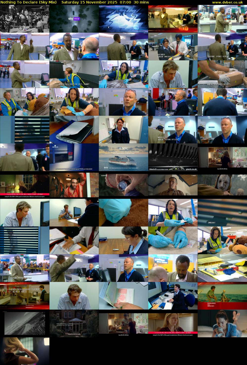 Nothing To Declare (Sky Mix) Saturday 15 November 2025 07:00 - 07:30