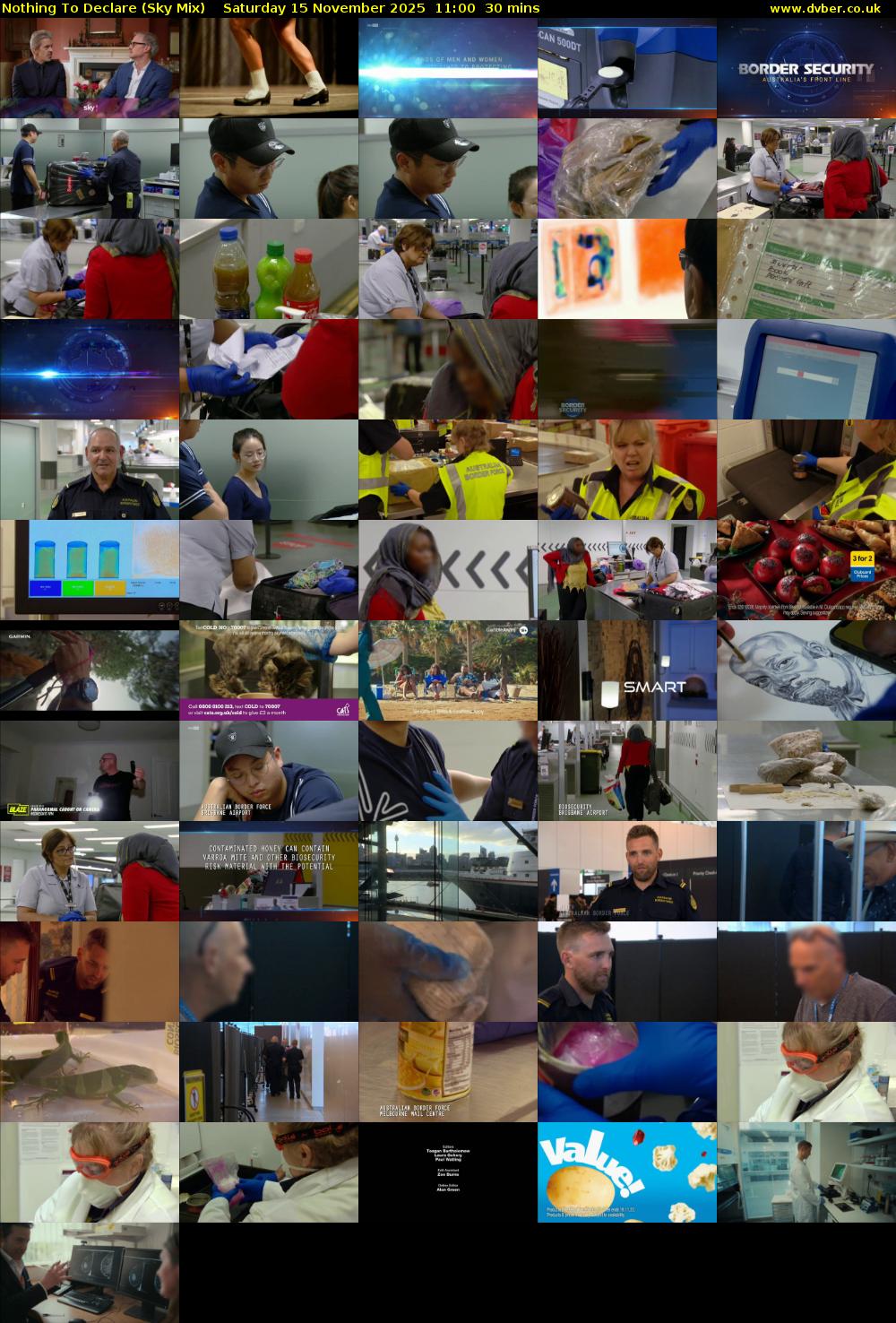 Nothing To Declare (Sky Mix) Saturday 15 November 2025 11:00 - 11:30