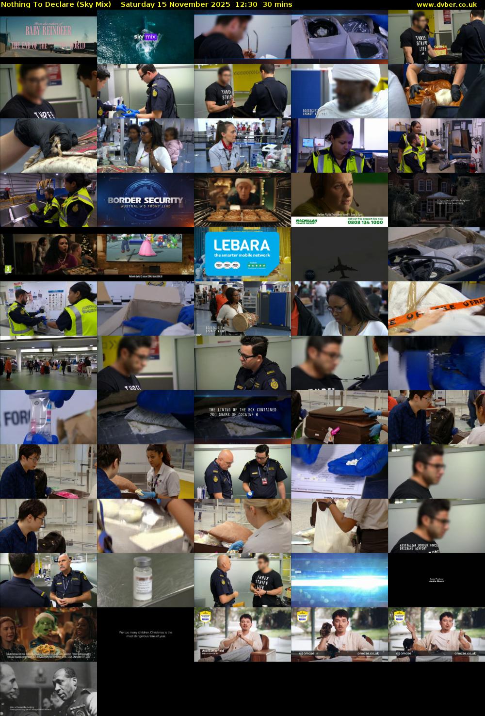 Nothing To Declare (Sky Mix) Saturday 15 November 2025 12:30 - 13:00