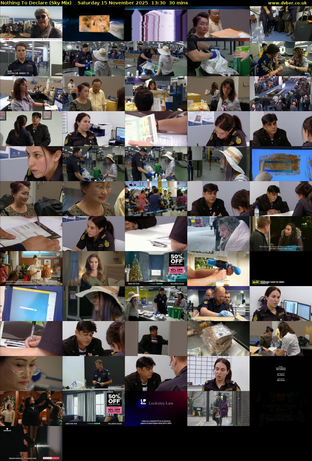 Nothing To Declare (Sky Mix) Saturday 15 November 2025 13:30 - 14:00