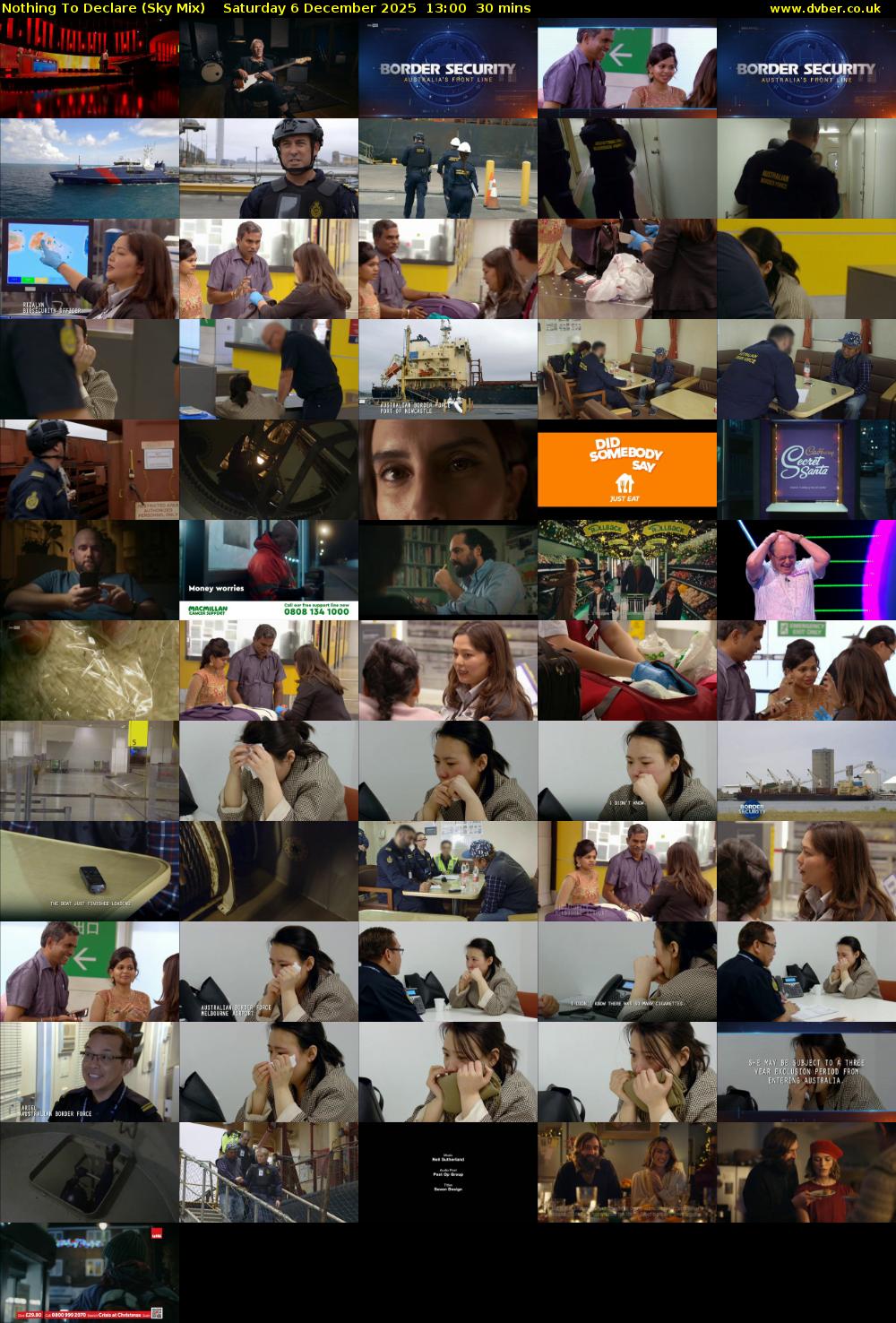 Nothing To Declare (Sky Mix) Saturday 6 December 2025 13:00 - 13:30