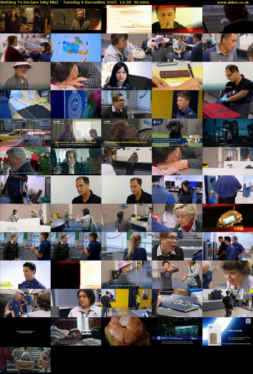 Nothing To Declare (Sky Mix) Tuesday 9 December 2025 12:30 - 13:00