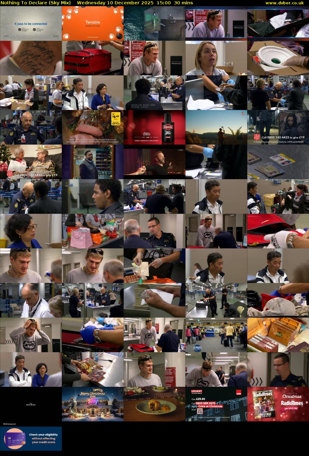 Nothing To Declare (Sky Mix) Wednesday 10 December 2025 15:00 - 15:30