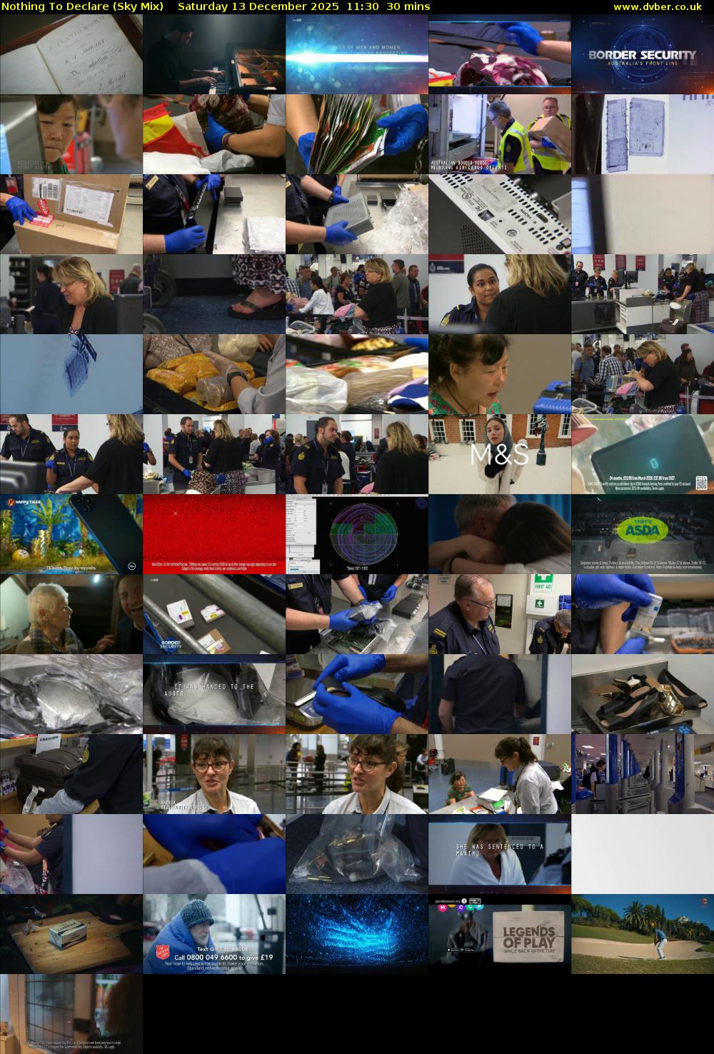 Nothing To Declare (Sky Mix) Saturday 13 December 2025 11:30 - 12:00