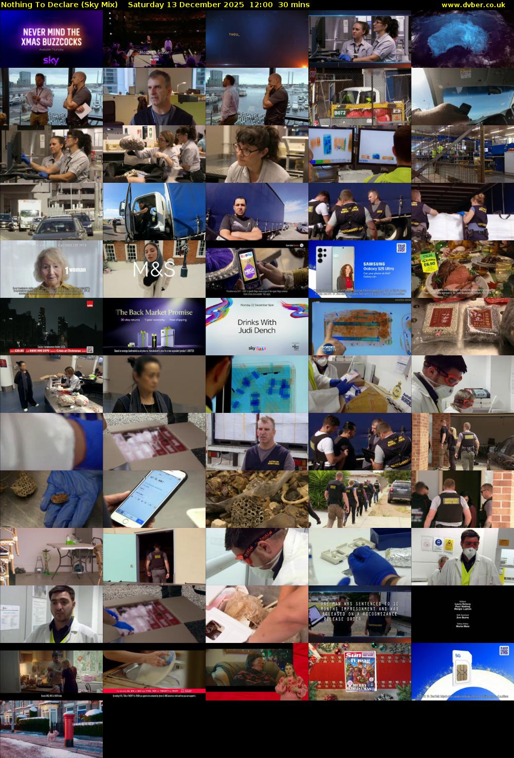 Nothing To Declare (Sky Mix) Saturday 13 December 2025 12:00 - 12:30