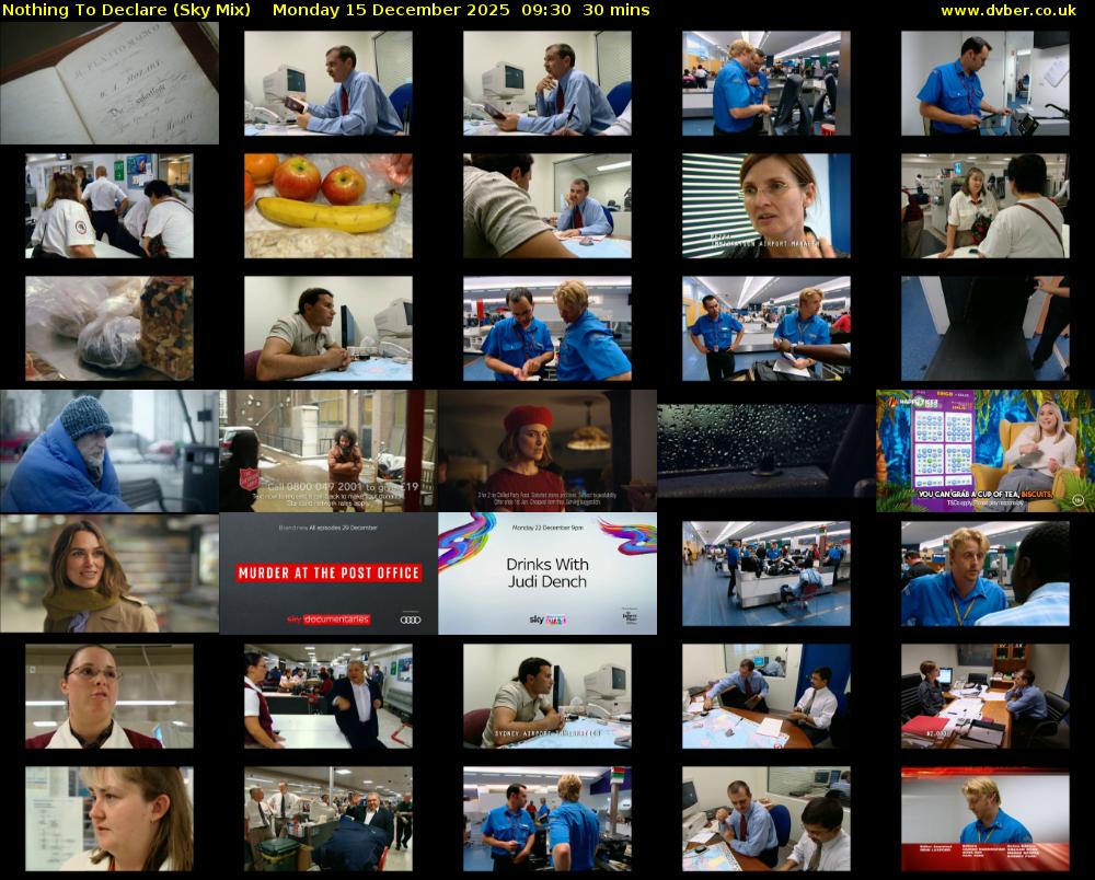 Nothing To Declare (Sky Mix) Monday 15 December 2025 09:30 - 10:00