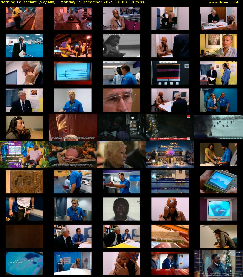 Nothing To Declare (Sky Mix) Monday 15 December 2025 10:00 - 10:30