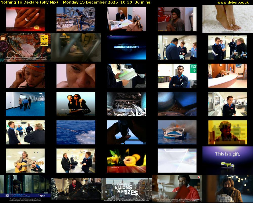 Nothing To Declare (Sky Mix) Monday 15 December 2025 10:30 - 11:00