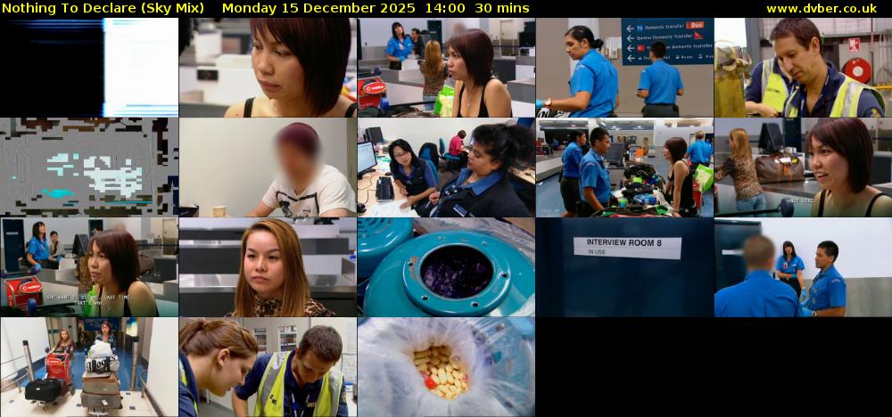 Nothing To Declare (Sky Mix) Monday 15 December 2025 14:00 - 14:30