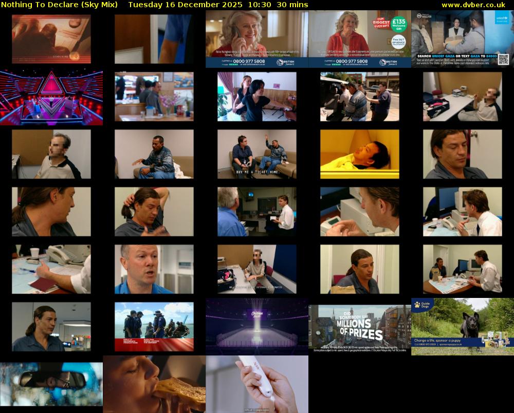 Nothing To Declare (Sky Mix) Tuesday 16 December 2025 10:30 - 11:00