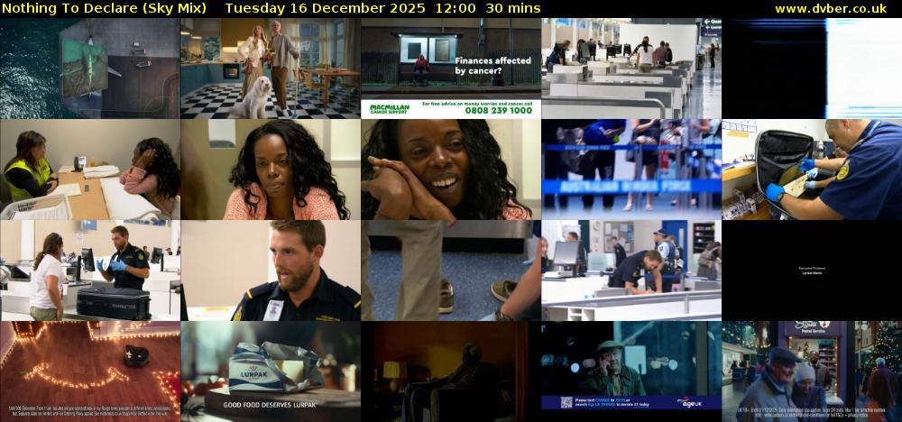 Nothing To Declare (Sky Mix) Tuesday 16 December 2025 12:00 - 12:30