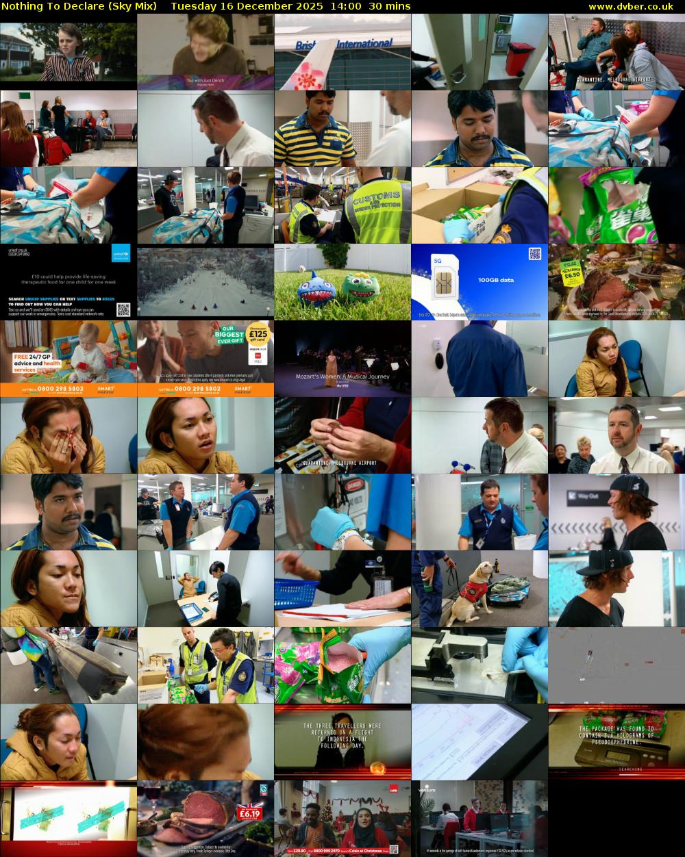 Nothing To Declare (Sky Mix) Tuesday 16 December 2025 14:00 - 14:30