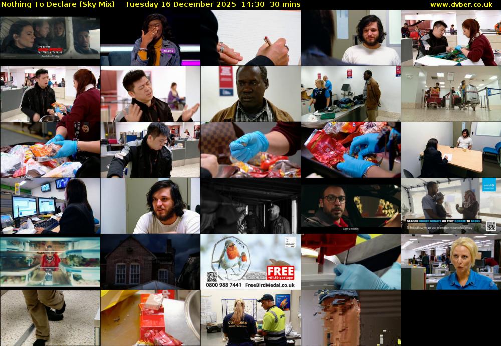 Nothing To Declare (Sky Mix) Tuesday 16 December 2025 14:30 - 15:00