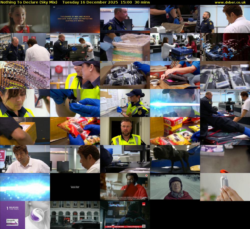 Nothing To Declare (Sky Mix) Tuesday 16 December 2025 15:00 - 15:30