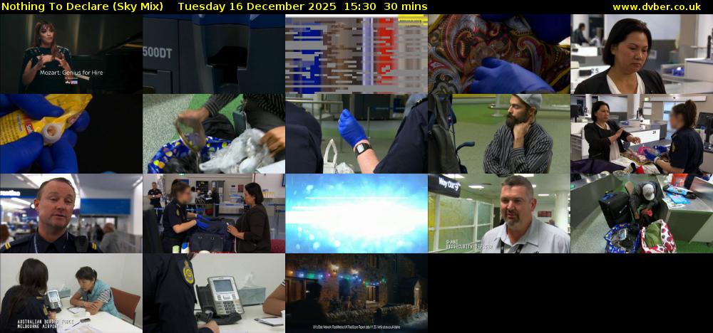 Nothing To Declare (Sky Mix) Tuesday 16 December 2025 15:30 - 16:00