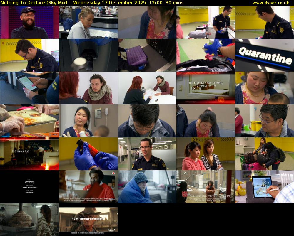 Nothing To Declare (Sky Mix) Wednesday 17 December 2025 12:00 - 12:30