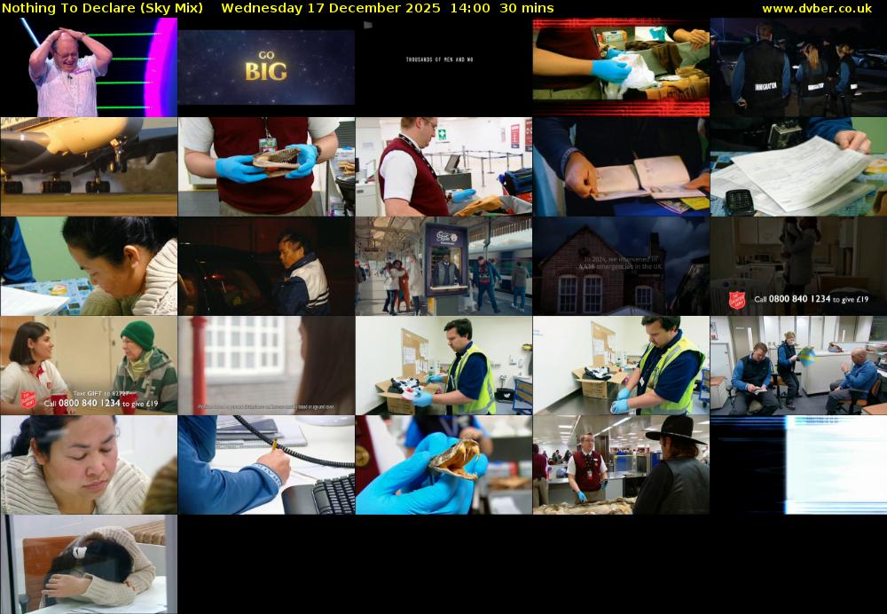 Nothing To Declare (Sky Mix) Wednesday 17 December 2025 14:00 - 14:30