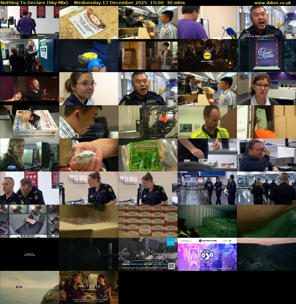 Nothing To Declare (Sky Mix) Wednesday 17 December 2025 15:00 - 15:30