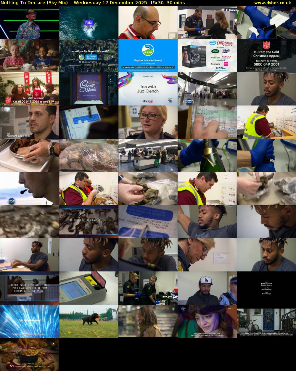 Nothing To Declare (Sky Mix) Wednesday 17 December 2025 15:30 - 16:00