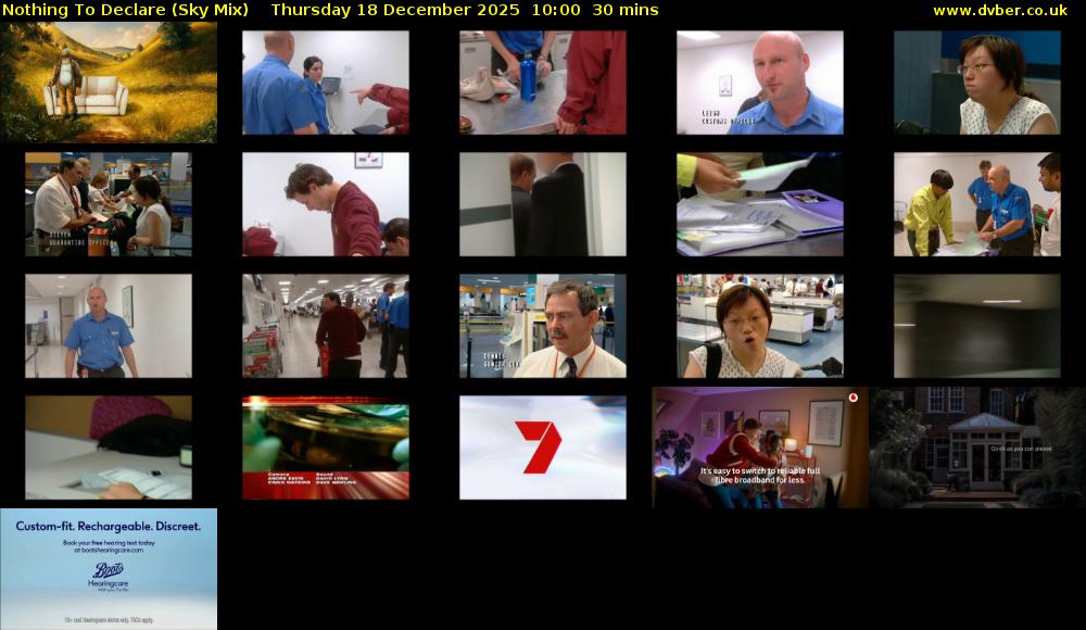 Nothing To Declare (Sky Mix) Thursday 18 December 2025 10:00 - 10:30