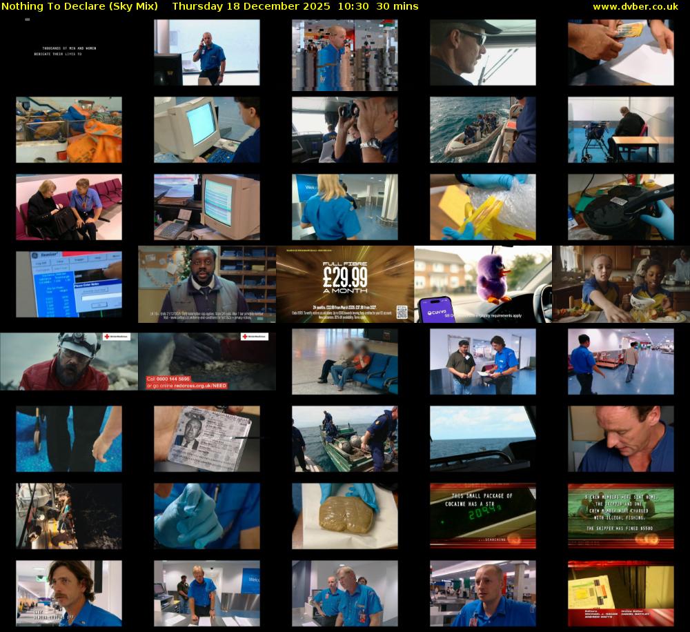 Nothing To Declare (Sky Mix) Thursday 18 December 2025 10:30 - 11:00