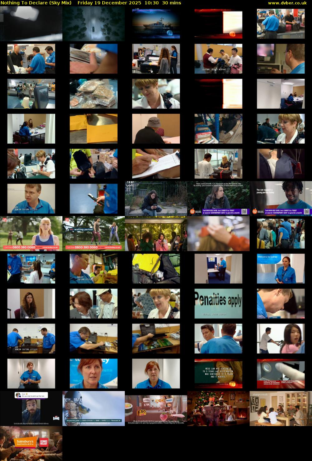 Nothing To Declare (Sky Mix) Friday 19 December 2025 10:30 - 11:00