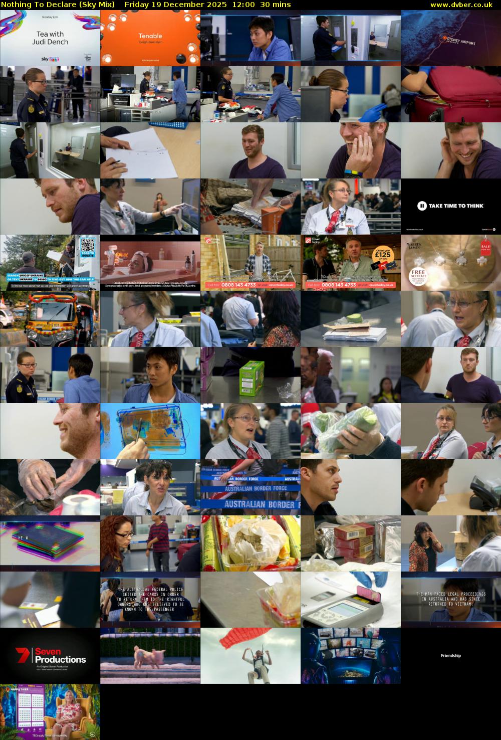 Nothing To Declare (Sky Mix) Friday 19 December 2025 12:00 - 12:30