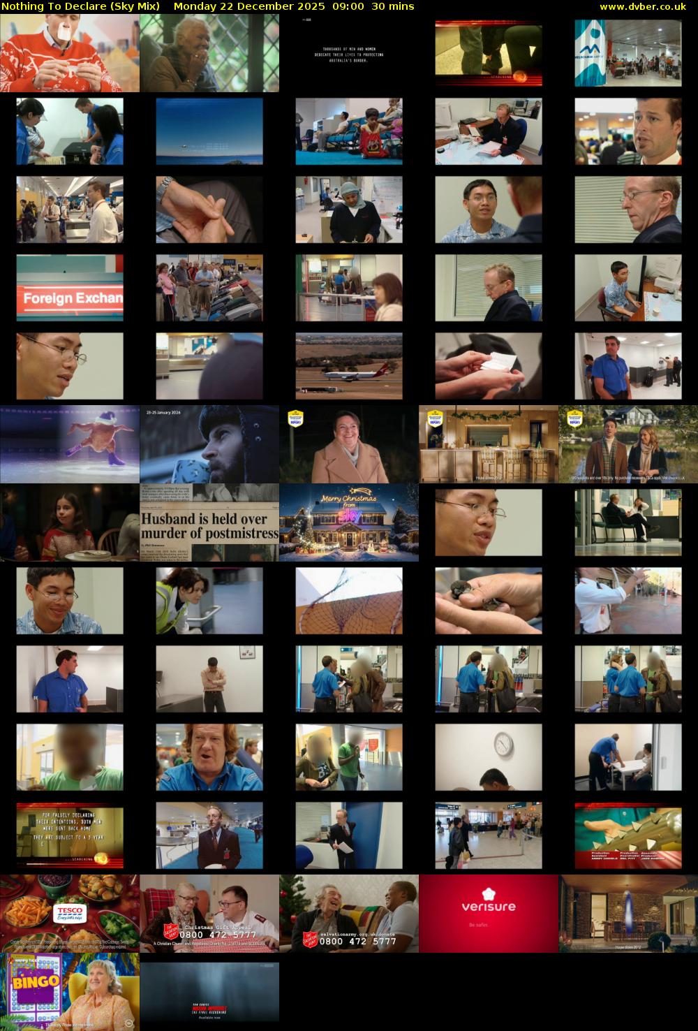 Nothing To Declare (Sky Mix) Monday 22 December 2025 09:00 - 09:30