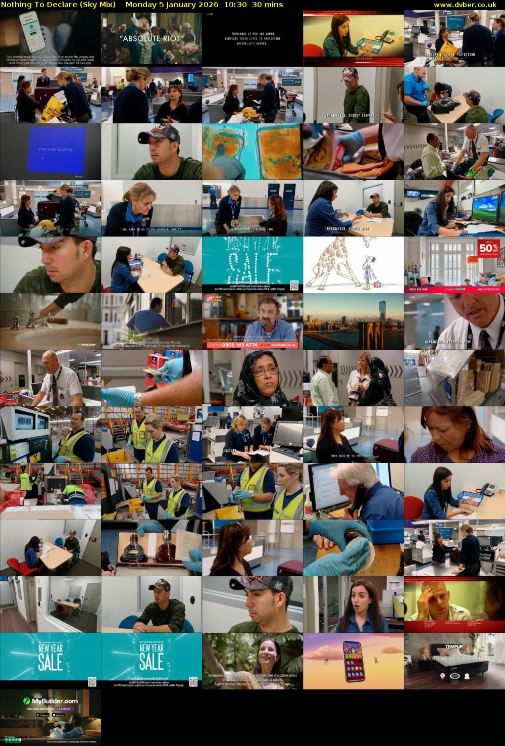 Nothing To Declare (Sky Mix) Monday 5 January 2026 10:30 - 11:00