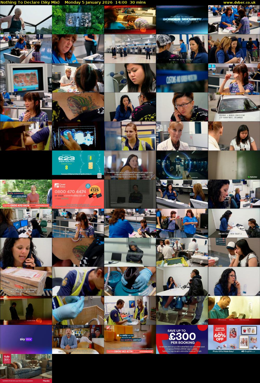 Nothing To Declare (Sky Mix) Monday 5 January 2026 14:00 - 14:30