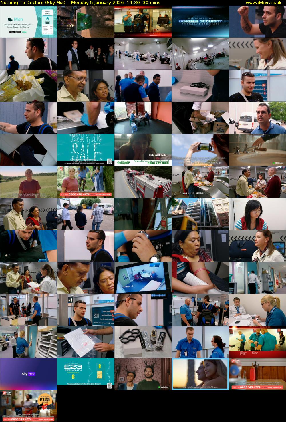 Nothing To Declare (Sky Mix) Monday 5 January 2026 14:30 - 15:00