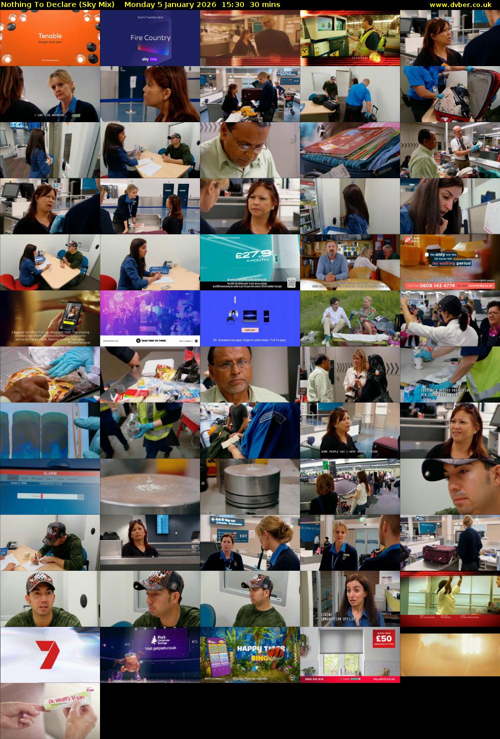 Nothing To Declare (Sky Mix) Monday 5 January 2026 15:30 - 16:00