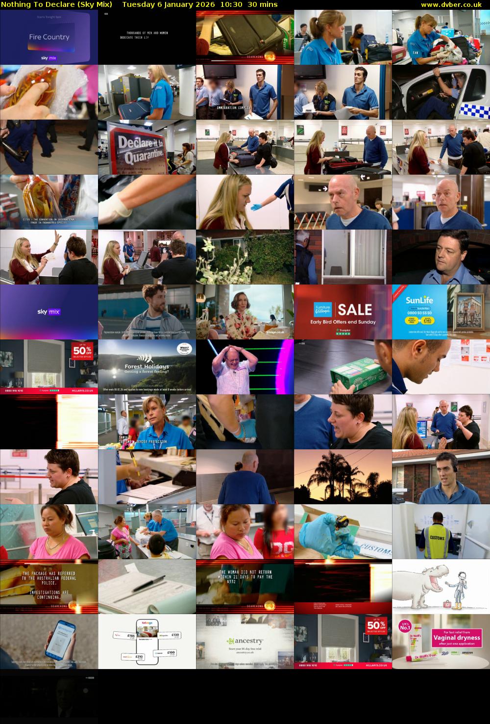 Nothing To Declare (Sky Mix) Tuesday 6 January 2026 10:30 - 11:00