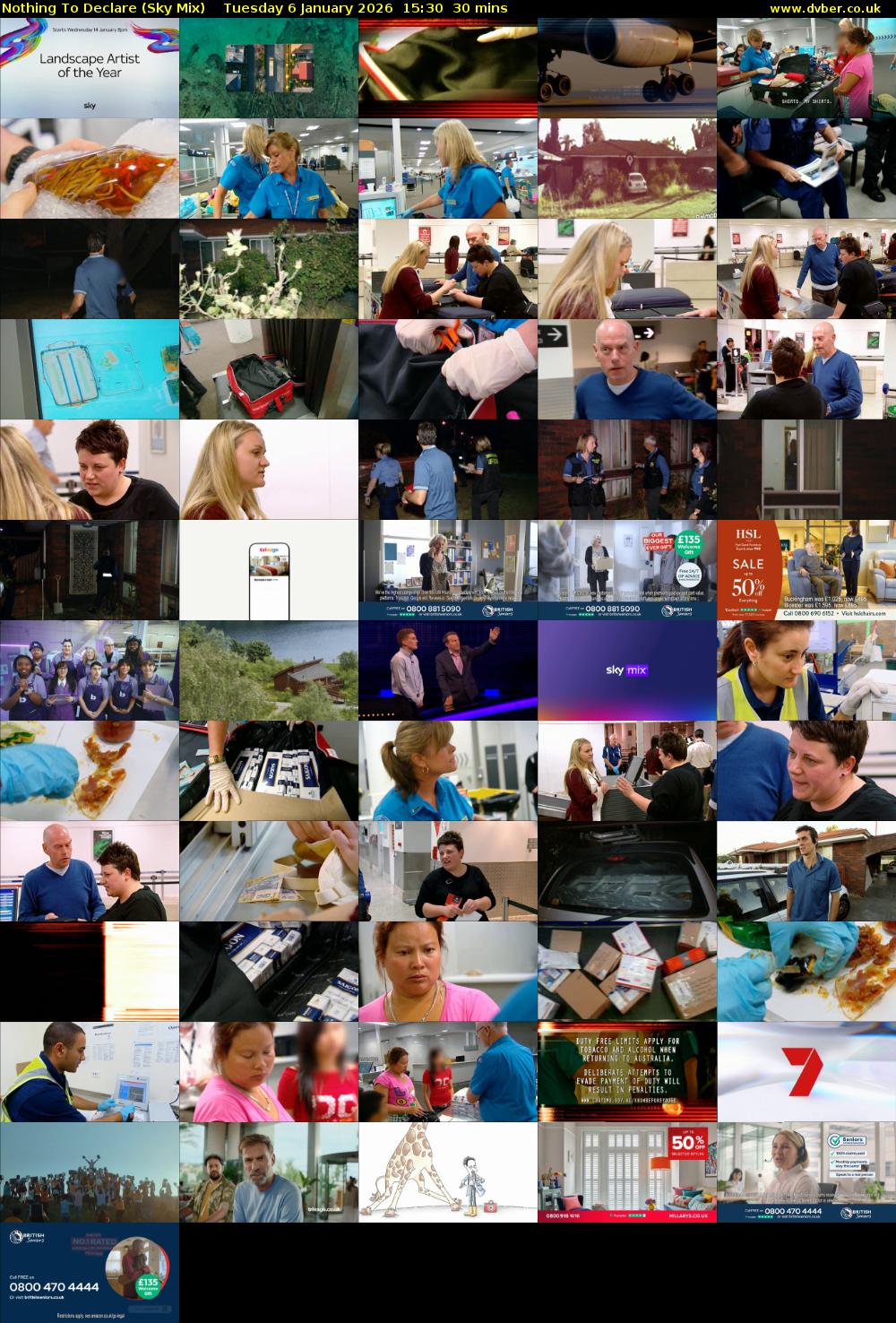Nothing To Declare (Sky Mix) Tuesday 6 January 2026 15:30 - 16:00