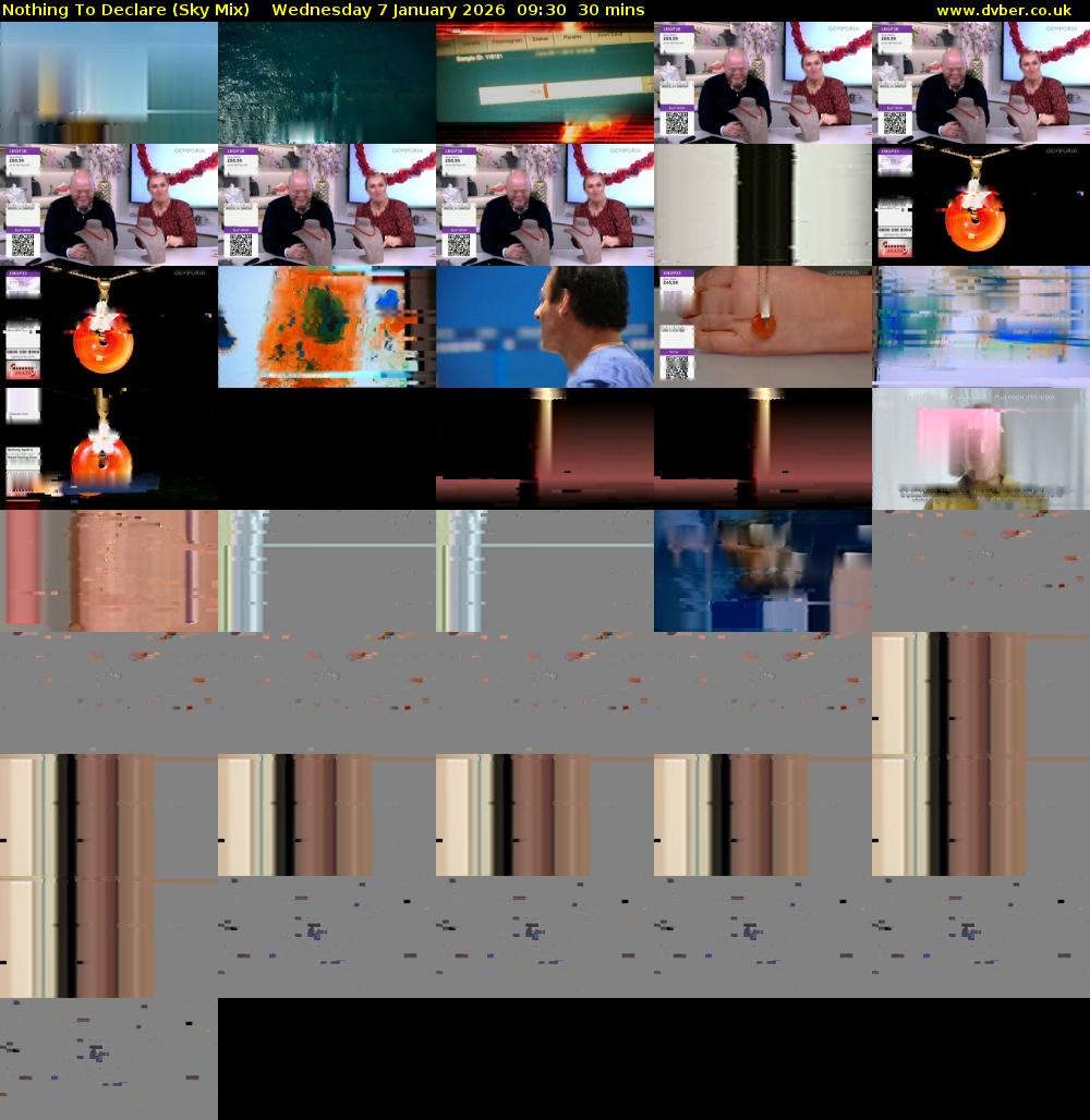 Nothing To Declare (Sky Mix) Wednesday 7 January 2026 09:30 - 10:00