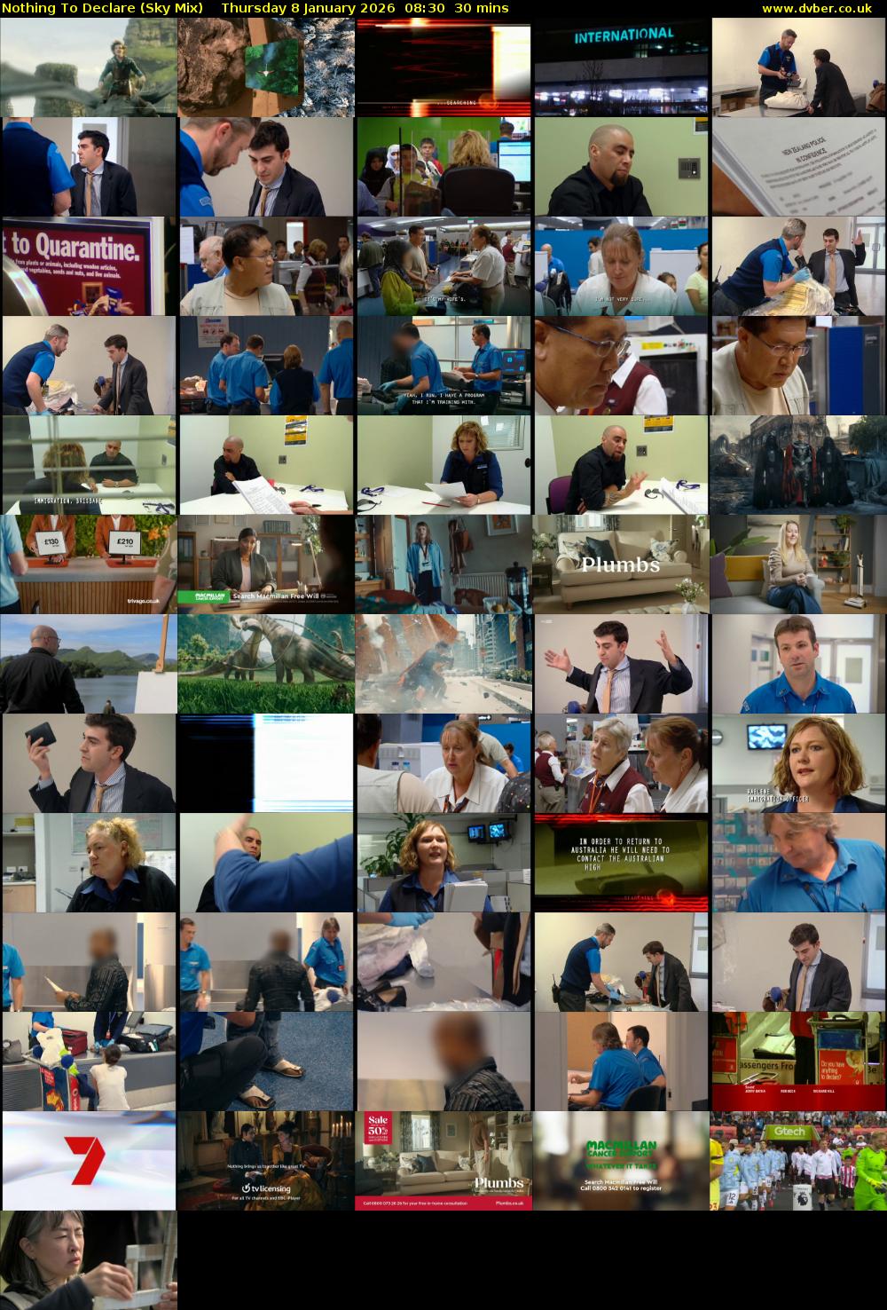 Nothing To Declare (Sky Mix) Thursday 8 January 2026 08:30 - 09:00